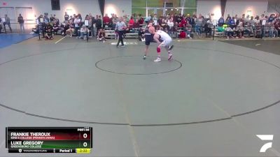 165 lbs Prelim - Luke Gregory, Greensboro College vs Frankie Theroux, King`s College (Pennsylvania)