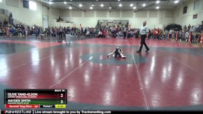 40 lbs Round 3 - Olive Yang-Elson, Summit Wrestling Academy vs Hayden Smith, Hudson Pirate Elite