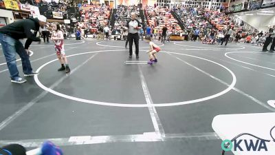 52 lbs Consi Of 8 #1 - Gunner Jenkins, Fort Gibson Youth Wrestling vs Logan Highers, Black Fox Wrestling Club