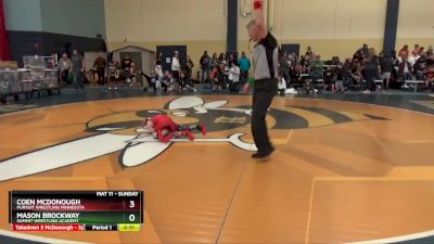 50 lbs Quarterfinal - Coen McDonough, Pursuit Wrestling Minnesota vs Mason Brockway, Summit Wrestling Academy