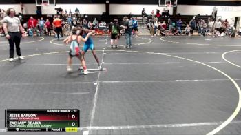72 lbs Round 2 - Zachary Obaika, Spartanburg Wrestling Academy vs Jesse Barlow, Legacy Elite Wrestling