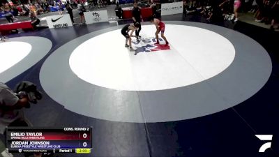 114 lbs Cons. Round 2 - Emilio Taylor, Spring Hills Wrestling vs Jordan Johnson, Eureka Freestyle Wrestling Club