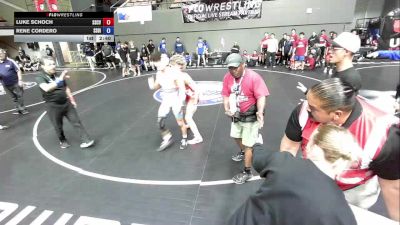 126 lbs Luke Schoch, SCVWA - Santa Clara Valley Wrestling Association vs Rene Cordero, SDIKWA - San Diego-Imperial Kids Wrestling Association