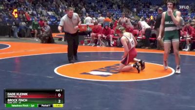 150 lbs Semis & 1st Wrestleback (8 Team) - Brock Finch, Coal City vs Dade Kleinik, Vandalia