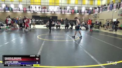 132 lbs Semifinal - Maximus Riggins, Iron Rams Wrestling Club vs Carter Siebel, Big Game Wrestling Club