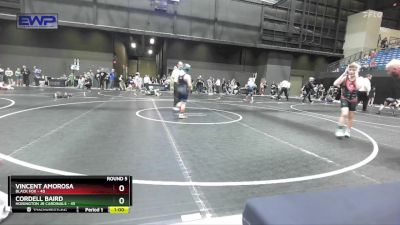 100 lbs Round 5 - Cordell Baird, Hoisington Jr Cardinals vs Vincent Amorosa, Black Fox