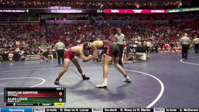 3A-152 lbs Champ. Round 2 - Illias Louck, North Scott vs Braylon Griffiths, Ottumwa