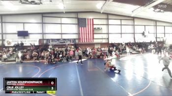 95 lbs Quarterfinal - Crue Jolley, Payson Lions Wrestling Club vs Jaxton Xoumphonphackdy, Team Pride Academy