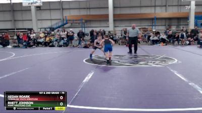 75 lbs Cons. Semi - Aedan Roark, Timberline Youth Wrestling vs Rhett Johnson, Hawk Wrestling Club