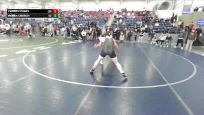 138 lbs Quarterfinal - Camden Evans, Lehi vs Kohen Church, Riverton
