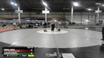 45 lbs Round 4 - Karson Earles, Homedale Wrestling Club vs Jenna Lopez, Priest River Wrestling Club