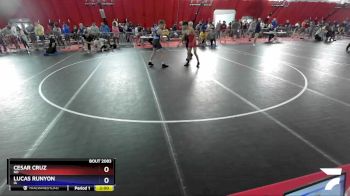 120 lbs Cons. Round 1 - Cesar Cruz, ND vs Lucas Runyon, IA