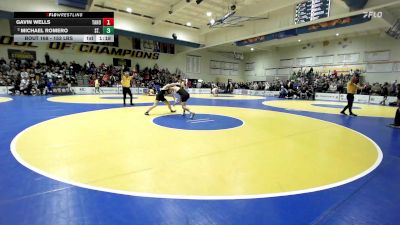 153 lbs Round Of 32 - Gavin Wells, Tahoma (WA) vs Michael Romero, St. John Bosco