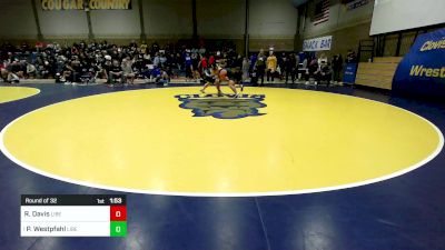 178 lbs Round Of 32 - Ronin Davis, Liberty-Bakersfield vs Peyton Westpfahl, Liberty (MO)