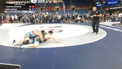 215 lbs Champ. Rd Of 128 - Quinton Ortegon, Wisconsin vs Logan Leeson, Washington