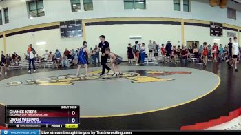 98 lbs Cons. Semi - Chance Kreps, Columbia City Wrestling Club vs Owen Williams, Delta Wrestling Club Inc.