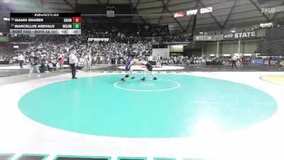 Boys 2A 157 lbs Cons. Round 1 - Isaiah Graber, Columbia River vs Marcellus Arevalo, Woodland