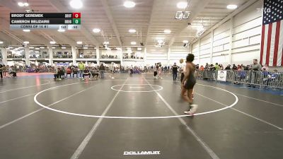 94 lbs Consi Of 16 #1 - Brody Geremek, Southside WC vs Cameron Belizaire, Doughboys WC