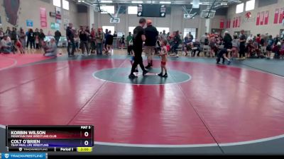 44 lbs Round 1 - Korbin Wilson, Mountain Man Wrestling Club vs Colt O`Brien, Team Real Life Wrestling