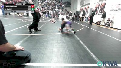 55 lbs Rr Rnd 2 - Case Williams, Barnsdall Youth Wrestling vs JJ Clark, Buck Pride Wrestling