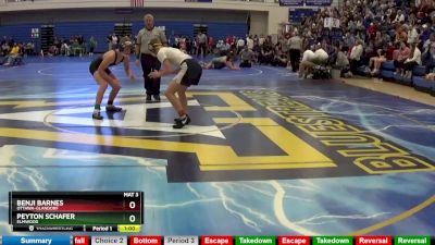 132 lbs Cons. Round 3 - Benji Barnes, OTTAWA-GLANDORF vs Peyton Schafer, ELMWOOD