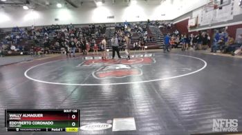 138 lbs 5th Place Match - Eddyberto Coronado, Highland vs Wally Almaguer, Granger