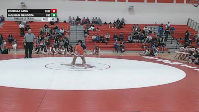 155 lbs Finals (2 Team) - Daniella Azua, Dodge City Middle School vs Jaquelin Mendoza, Dodge City Comanche Middle School