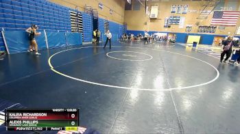 120lbs Cons. Round 2 - Alexis Phillips, Spanaway Lake (Girls) vs Kaleia Richardson, Columbia River (Girls)