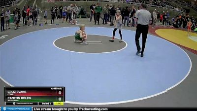 74 lbs Semifinal - Canton Rolen, West Hills vs Cruz Evans, COWA