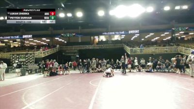 126 lbs Cons. Round 3 - Lukah Zherka, Aubrey Rogers vs Peyton Durham, West-Oak