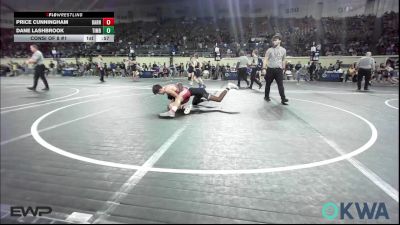112 lbs Consi Of 8 #1 - Price Cunningham, Barnsdall Youth Wrestling vs Dane Lashbrook, Timberwolves