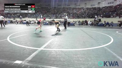83 lbs Consi Of 8 #2 - Cole Richardson, Barnsdall Youth Wrestling vs Raine Deatherage, Tecumseh Youth Wrestling