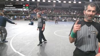 D 1 113 lbs Cons. Semi - Brock Breaux, Holy Cross vs Ty Bowser, Sulphur