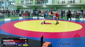 92kg Cons. Round 4 - Karanvir Bual, Warriors WC vs Alexi Blanchard, Club De Lutte Acadie Bathurst