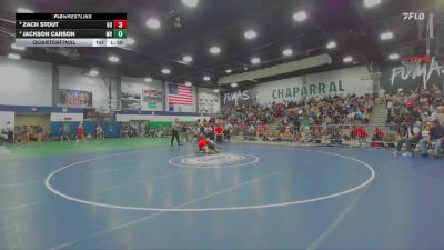 138 lbs Quarterfinal - Zach Stout, Great Oak vs Jackson Carson, Murrieta Valley