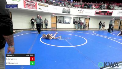 43 lbs Semifinal - Eagan Luxton, Bartlesville Wrestling Club vs Theodore Mosby, Wyandotte Youth Wrestling