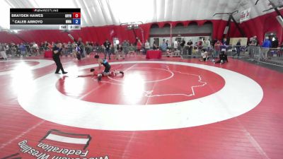 132 lbs Cons. Quarters - Brayden Hawes, Grynd vs Caleb Arroyo, Moen Wrestling Academy
