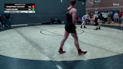 140 lbs 5th Place Match - JohnnyRigo Sauceda, All In Wrestling Academy vs Koen Fielder, Middleton Wrestling Club