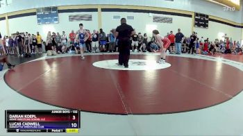 132 lbs Cons. Round 2 - Darian Koepl, Howe Wrestling School LLC vs Lucas Cadwell, Hawkstyle Wrestling Club