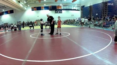 70/77 Round 2 - Theo King, Powhatan Youth Wrestling Club vs Asher Nida, Alleghany Area Wrestling