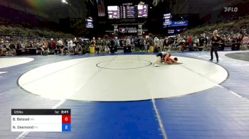 120 lbs Cons 16 #1 - Blake Beissel, Minnesota vs Nathan Desmond, Pennsylvania