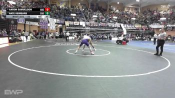 132 lbs Cons. Round 2 - Aaron Samuelson, Oakley HS vs Nate Seimears, Council Grove HS