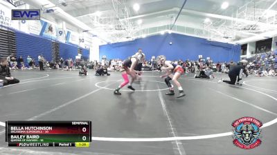 85 lbs Semis (4 Team) - Bella Hutchinson, Oklahoma Supergirls vs Bailey Baird, Queens Of Mayhem