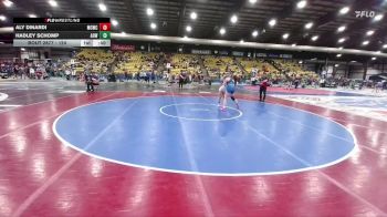 124 lbs Cons. Semi - Hadley Schomp, American Outlaws Wrestling vs Aly Dinardi, Miles City Wrestling Club