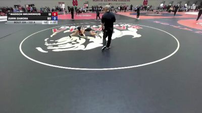 103 A Quarterfinal - Madison Nieuwenhuis, Unattached vs Zurri Zamora, North Central (IL)