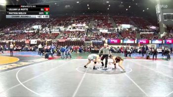 G - 110 lbs Champ. Round 2 - Lillian La Notte, Flathead (Kalispell) Girls vs Payton Welch, Shepherd Girls