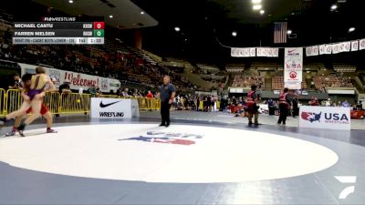 Cadet Boys Lower - 126 lbs Champ. Round 2 - Farren Nielsen, Righetti High School Wrestling vs Michael Cantu, Kerman High School Wrestling