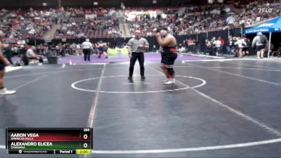 285 lbs Champ. Round 1 - Alexandro Elicea, Chiawana vs Aaron Vega, American Falls