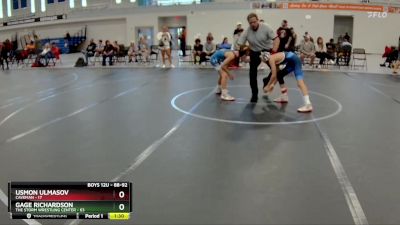 88-92 lbs Round 4 - Gage Richardson, The Storm Wrestling Center vs Usmon Ulmasov, Caveman