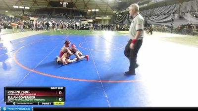 92 lbs 5th Place Match - Elijah Governor, South West Washington Wrestling Club vs Vincent Hunt, Moses Lake Wrestling Club